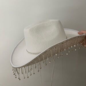 Bridal Rhinestone White Cowgirl Hat